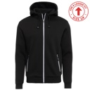 Black Medium Men's Heavyweight Sherpa Fleece-Lined Full Zip Classic Tech Hoodie